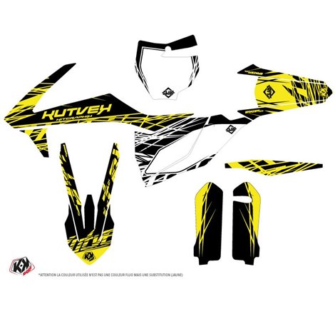 Kit Deco Moto Cross Eraser Fluo KTM 450 SXF Jaune