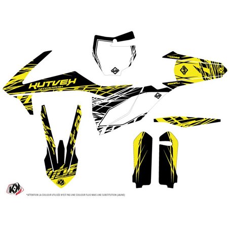 Kit Deco Moto Cross Eraser Fluo KTM 450 SXF Jaune