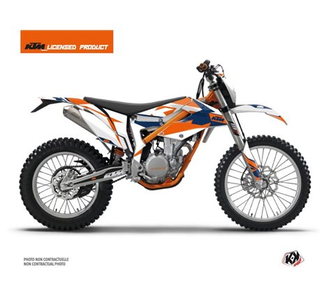 Kit Deco Moto Cross Gravity KTM 350 FREERIDE Bleu
