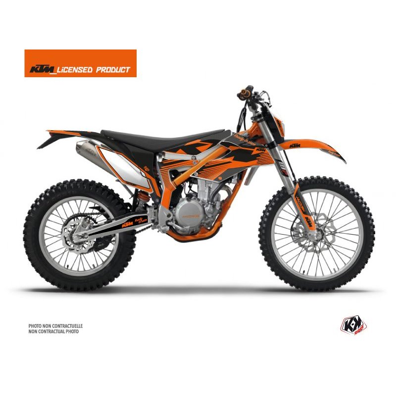 Kit Deco Moto Cross Retro KTM 350 FREERIDE Orange