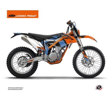 Kit Deco Moto Cross Skyline KTM 350 FREERIDE Bleu