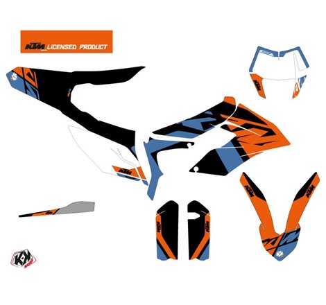 Kit Deco Moto Cross Skyline KTM 350 FREERIDE Bleu