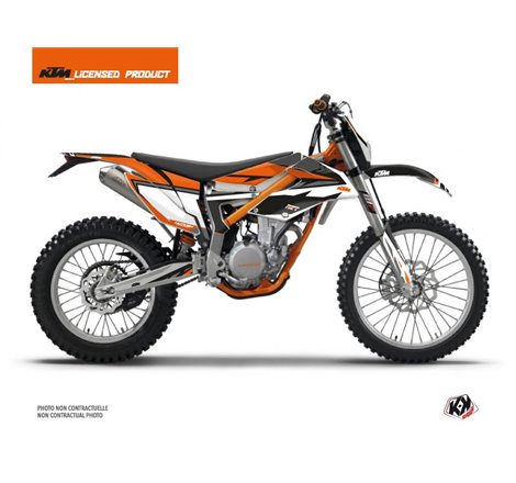Kit Deco Moto Cross Rift KTM 350 FREERIDE Noir Orange