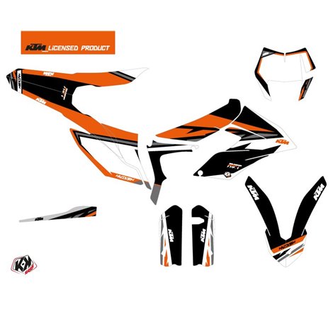 Kit Deco Moto Cross Rift KTM 350 FREERIDE Noir Orange