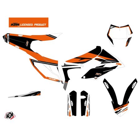 Kit Deco Moto Cross Rift KTM 350 FREERIDE Noir Orange
