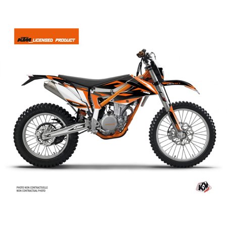 Kit Deco Moto Cross Trophy KTM 350 FREERIDE Noir Orange