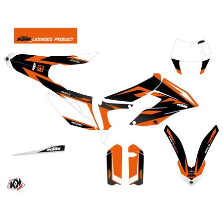 Kit Deco Moto Cross Trophy KTM 350 FREERIDE Noir Orange