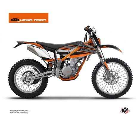 Kit Deco Moto Cross Breakout KTM 350 FREERIDE Noir Orange