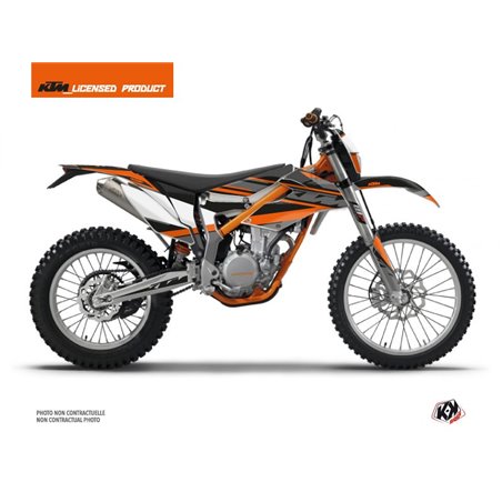 Kit Deco Moto Cross Breakout KTM 350 FREERIDE Noir Orange