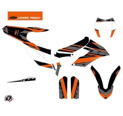 Kit Deco Moto Cross Breakout KTM 350 FREERIDE Noir Orange