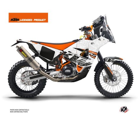 Kit Deco Motocross Gear KTM 450 Rally Blanc