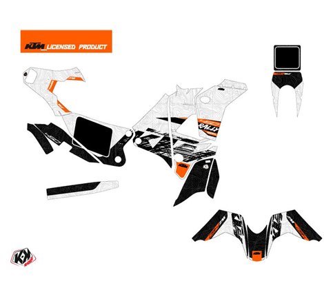 Kit Deco Motocross Gear KTM 450 Rally Blanc