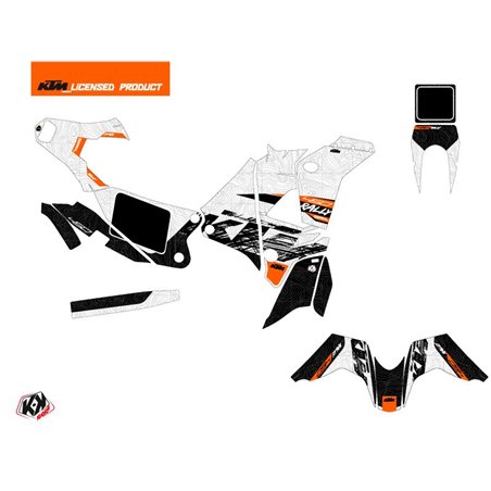 Kit Deco Motocross Gear KTM 450 Rally Blanc