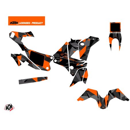 Kit Deco Motocross Delta KTM 450 Rally Noir Orange