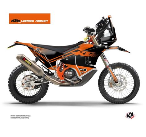 Kit Deco Motocross Raster KTM 450 Rally Noir Orange