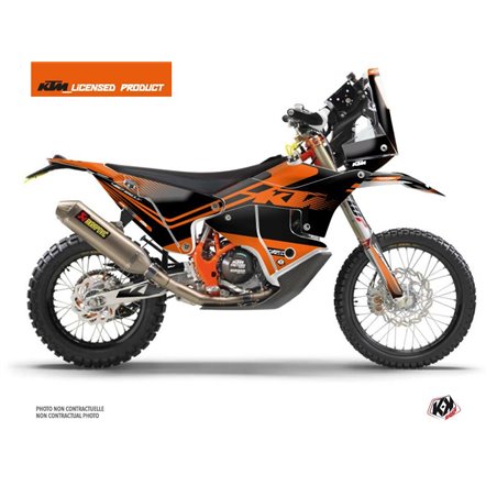 Kit Deco Motocross Raster KTM 450 Rally Noir Orange
