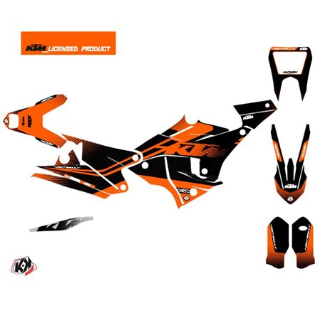 Kit Deco Motocross Raster KTM 450 Rally Noir Orange
