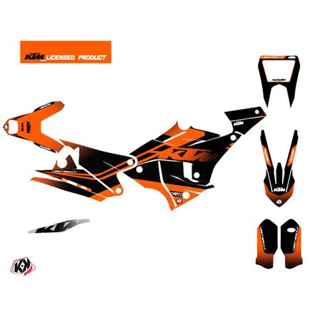 Kit Deco Motocross Raster KTM 450 Rally Noir Orange