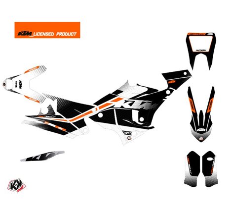 Kit Deco Motocross Raster KTM 450 Rally Noir Blanc