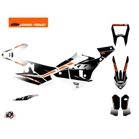 Kit Deco Motocross Raster KTM 450 Rally Noir Blanc