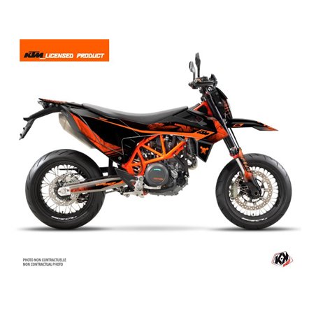 Kit Deco Moto Cross Replica Thomas Corsi 2020 KTM 690 SMC R Noir Orange