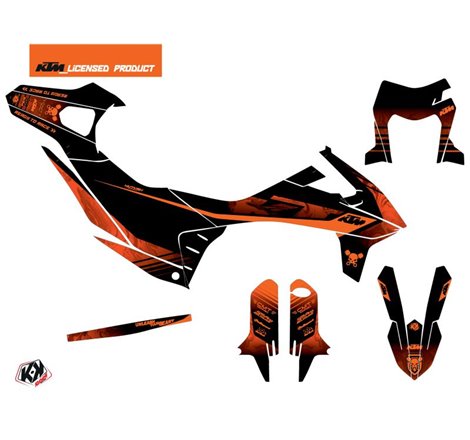 Kit Deco Moto Cross Replica Thomas Corsi 2020 KTM 690 SMC R Noir Orange