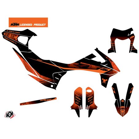 Kit Deco Moto Cross Replica Thomas Corsi 2020 KTM 690 SMC R Noir Orange