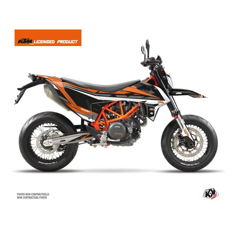 Kit Deco Moto Cross Rift KTM 690 SMC R Noir Orange