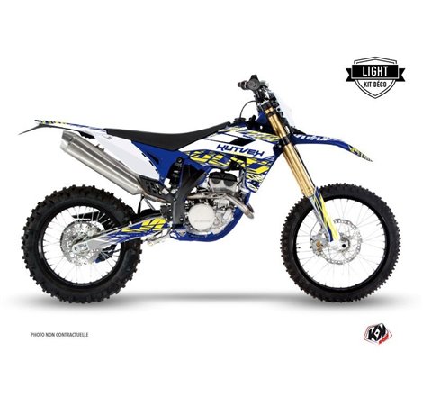Kit Deco Moto Cross Eraser Sherco 250 SE R Blanc Jaune LIGHT