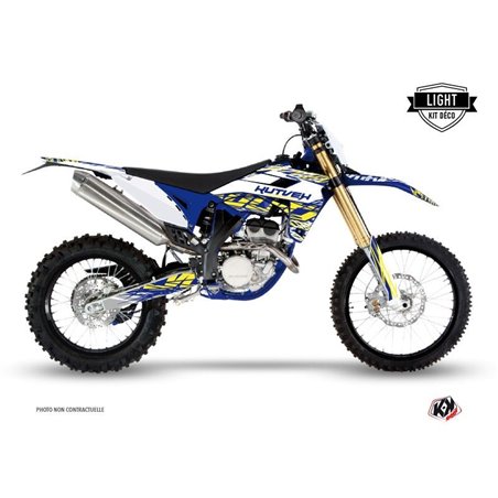 Kit Deco Moto Cross Eraser Sherco 250 SE R Blanc Jaune LIGHT