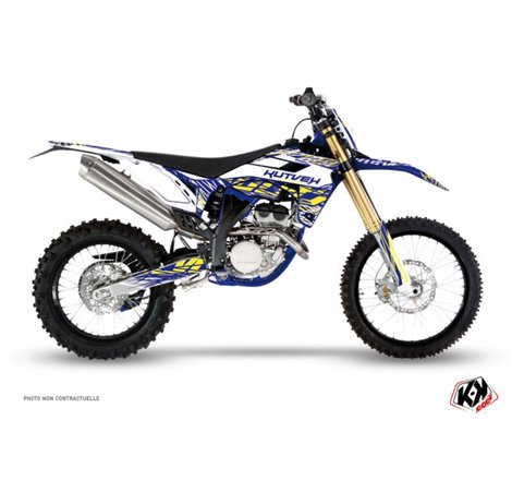 Kit Deco Moto Cross Eraser Sherco SE / SEF Blanc Jaune