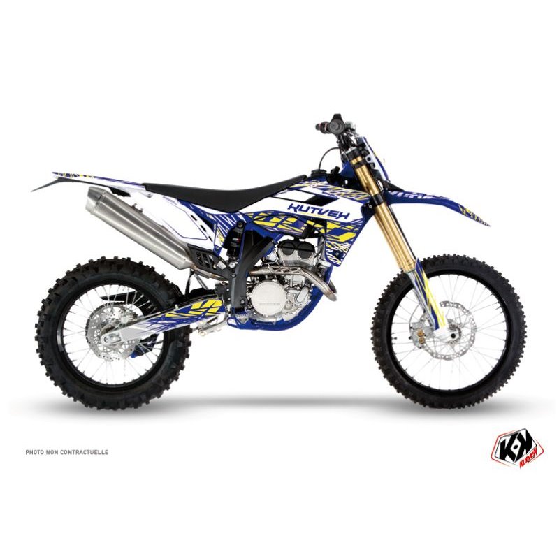 Kit Deco Moto Cross Eraser Sherco SE / SEF Blanc Jaune