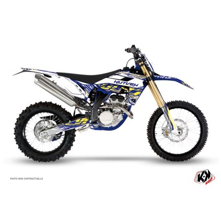 Kit Deco Moto Cross Eraser Sherco SE / SEF Blanc Jaune