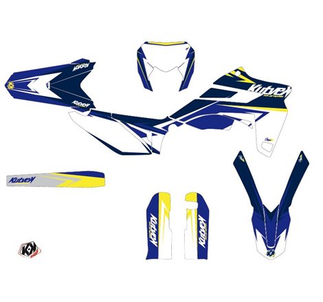 Kit Deco Moto Cross Stage Sherco SE / SEF Blanc Jaune