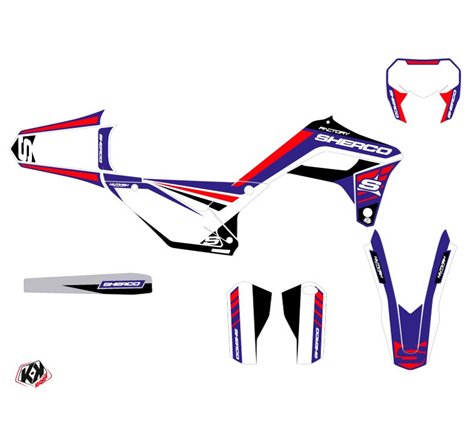 Kit Deco Moto Cross Stam Sherco SE / SEF Rouge
