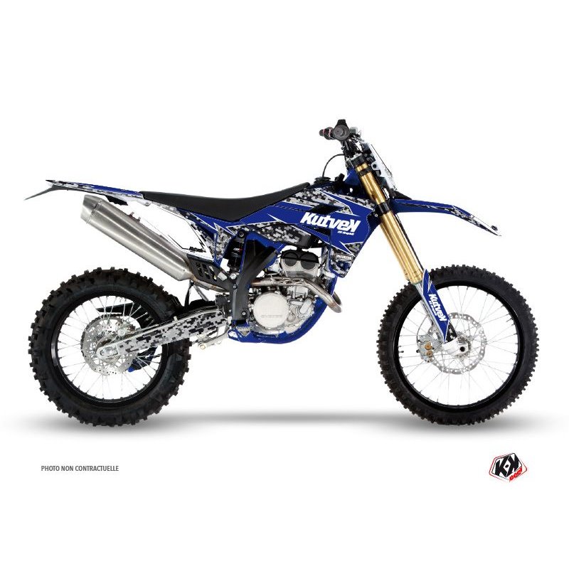Kit Deco Moto Cross Predator Sherco SE / SEF  Noir Bleu