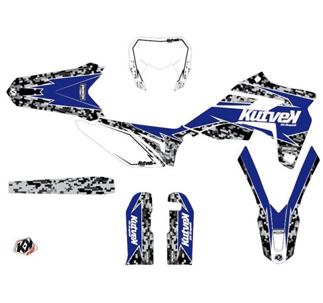 Kit Deco Moto Cross Predator Sherco SE / SEF  Noir Bleu