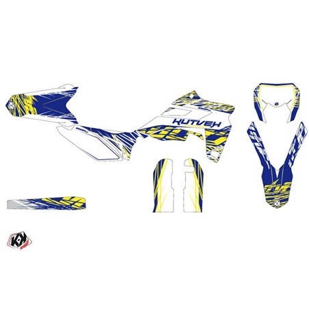 Kit Deco Moto Cross Eraser Sherco SE / SEF Blanc Jaune
