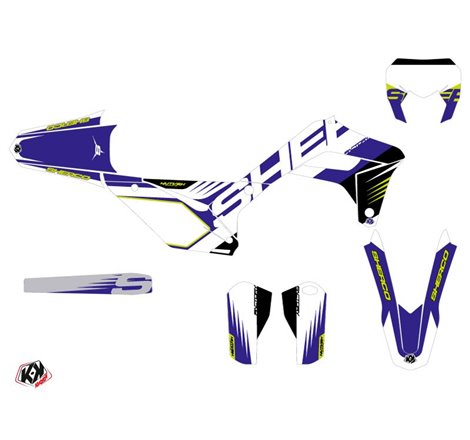 Kit Deco Moto Cross Fast Sherco SE / SEF Bleu