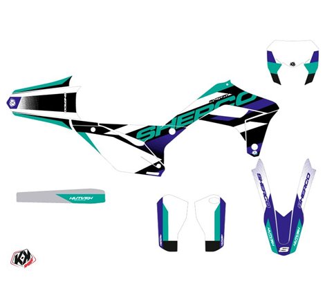 Kit Deco Moto Cross Aktiv Sherco SE / SEF Turquoise