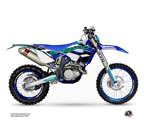 Kit Deco Moto Cross Aktiv Sherco SE / SEF Turquoise