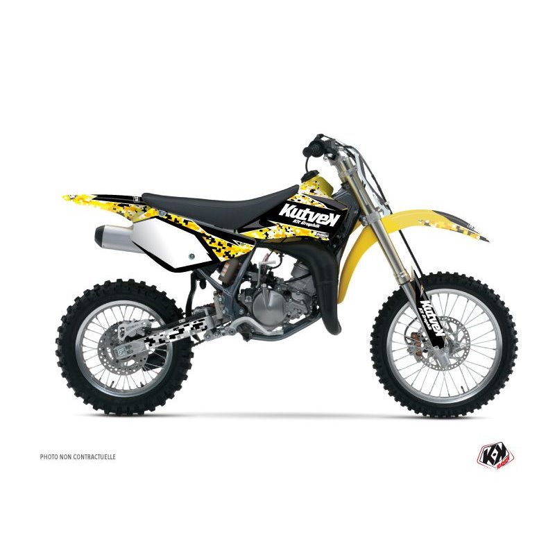 Kit Deco Moto Cross Predator Suzuki 85 RM Noir Jaune