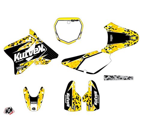 Kit Deco Moto Cross Predator Suzuki 85 RM Noir Jaune
