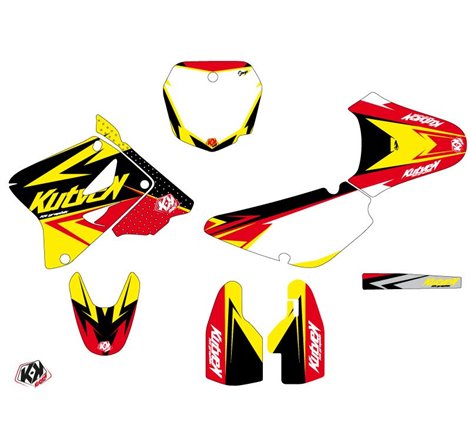 Kit Deco Moto Cross Stage Suzuki 85 RM Jaune Rouge