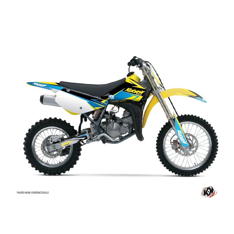Kit Deco Moto Cross Stage Suzuki 85 RM Jaune Bleu