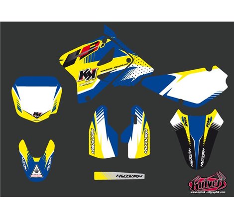 Kit Deco Moto Cross Pulsar Suzuki 85 RM Bleu