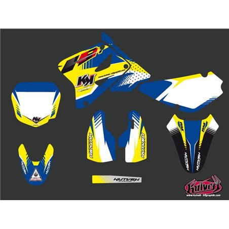 Kit Deco Moto Cross Pulsar Suzuki 85 RM Bleu