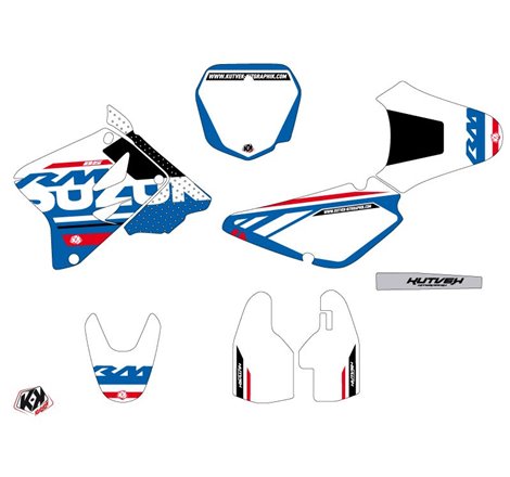 Kit Deco Moto Cross Grade Suzuki 85 RM Blanc