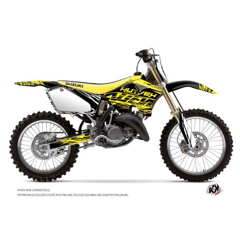 Kit Deco Moto Cross Eraser Fluo Suzuki 125 RM Jaune