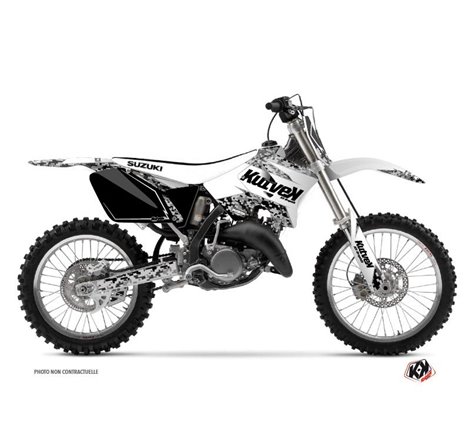 Kit Deco Moto Cross Predator Suzuki 125 RM Blanc
